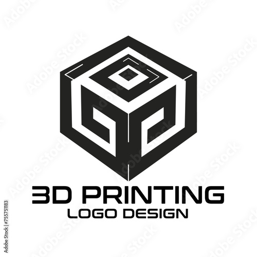 3D Printing Vector Logo Design