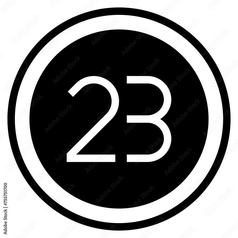 number circle icon