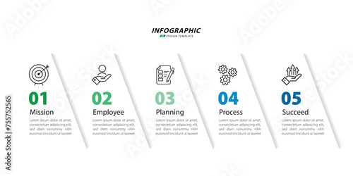 Timeline Creator infographic template. 5 Step timeline journey, calendar Flat simple infographics design template. presentation graph. Business concept with 5 options, gantt vector illustration.