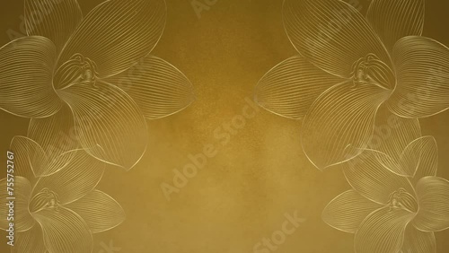 Gold Elegant Rotating Lily