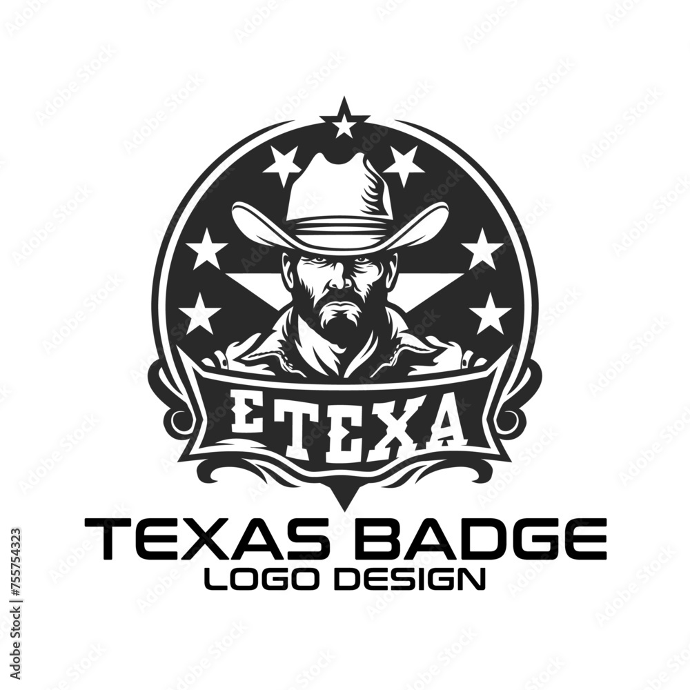 Texas Badge Vector Logo Design