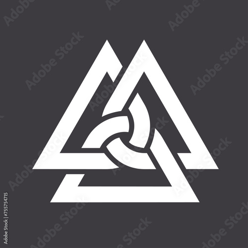 Abstract icon isolated on black background. Vector illustration.