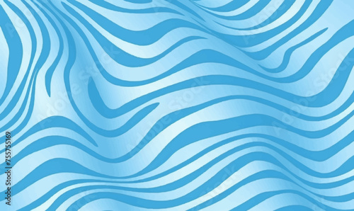 Light blue zebra pattern with wavy lines  seamless pattern vector distorted wallpaper