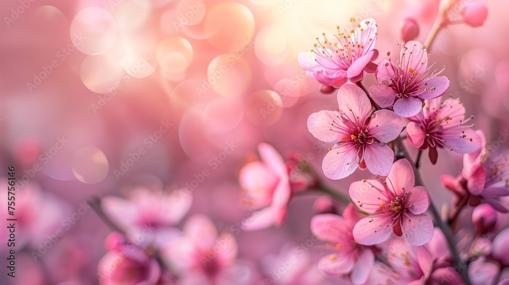 Pink blossom in spring.