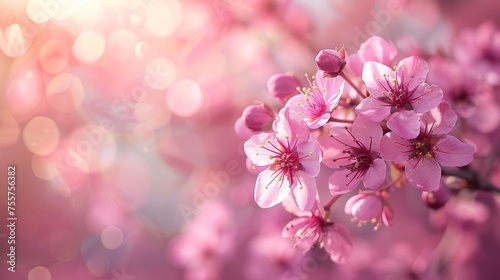 Pink blossom in spring.