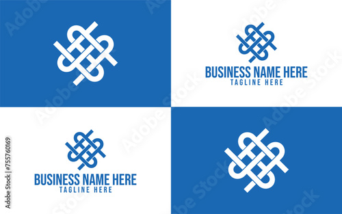 SS Interlocking monogram logo design