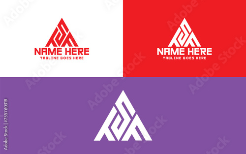 TSF Logo design in triangle shape photo