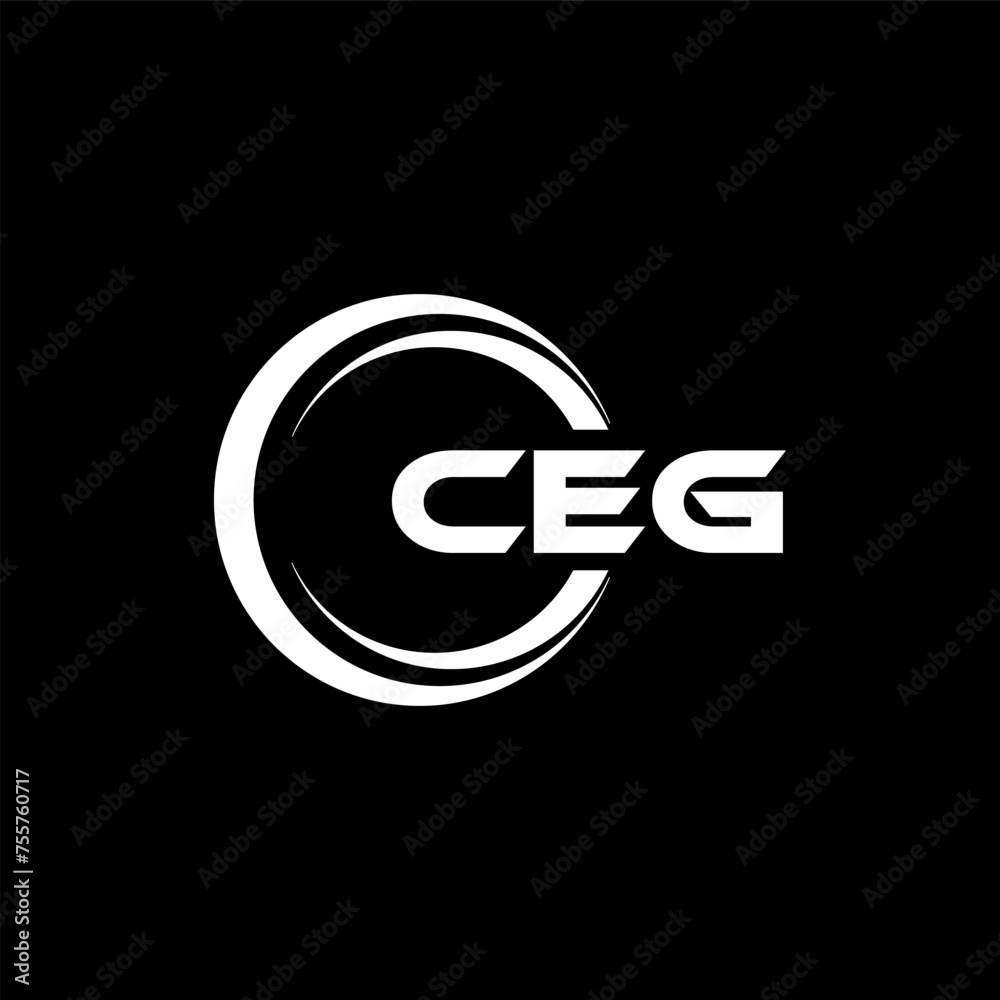 CEG letter logo design in illustration. Vector logo, calligraphy designs for logo, Poster, Invitation, etc. - obrazy, fototapety, plakaty 