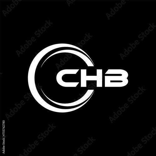 CHB letter logo design in illustration. Vector logo, calligraphy designs for logo, Poster, Invitation, etc. photo