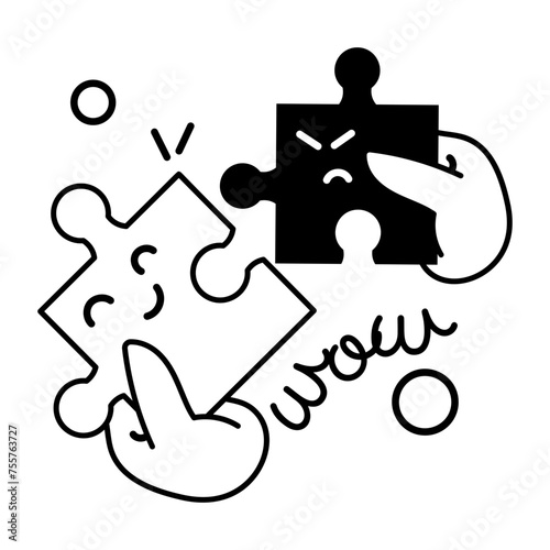 Check out glyph sticker depicting problem solving 