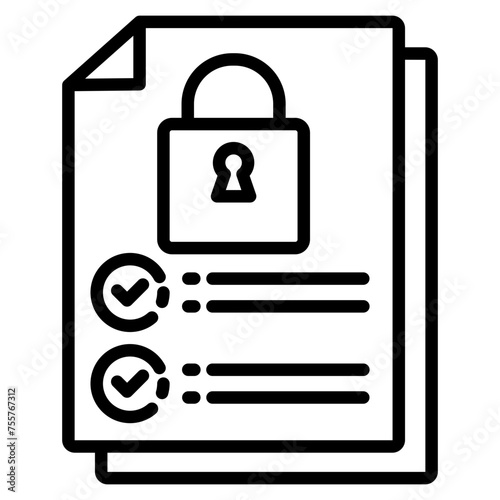 Privacy Policy Icon For Design Elements