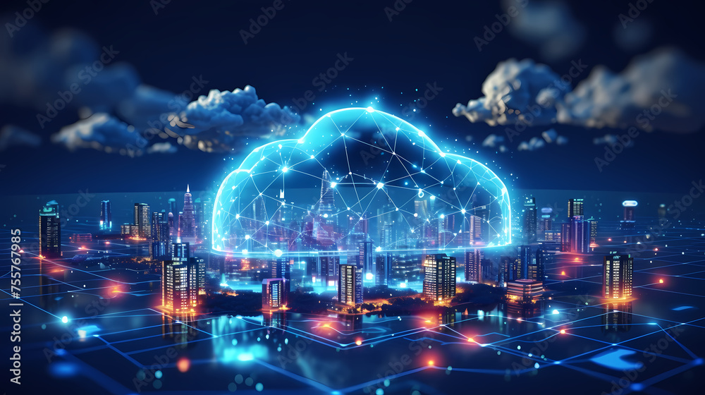 Cloud computing, realizing cloud storage through Internet connection in the quantum field