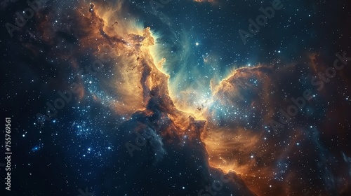  Star field and nebula in outer space  © Media Srock