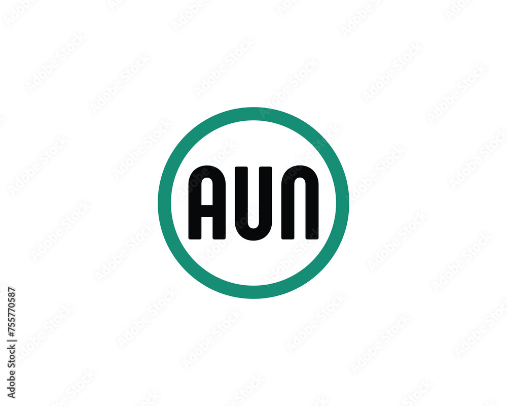 AUN logo design vector template AUN logo design vector template