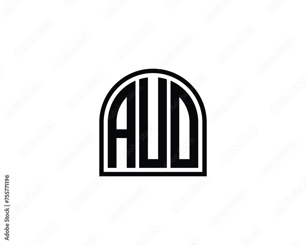 AUO logo design vector template
