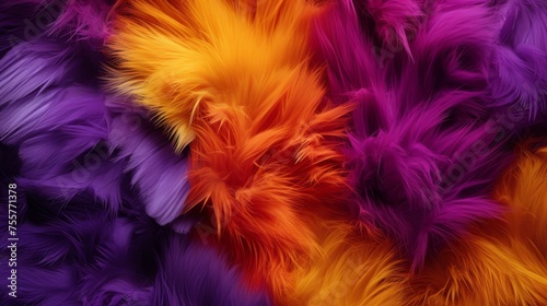 Playful and vibrant abstract fur composition