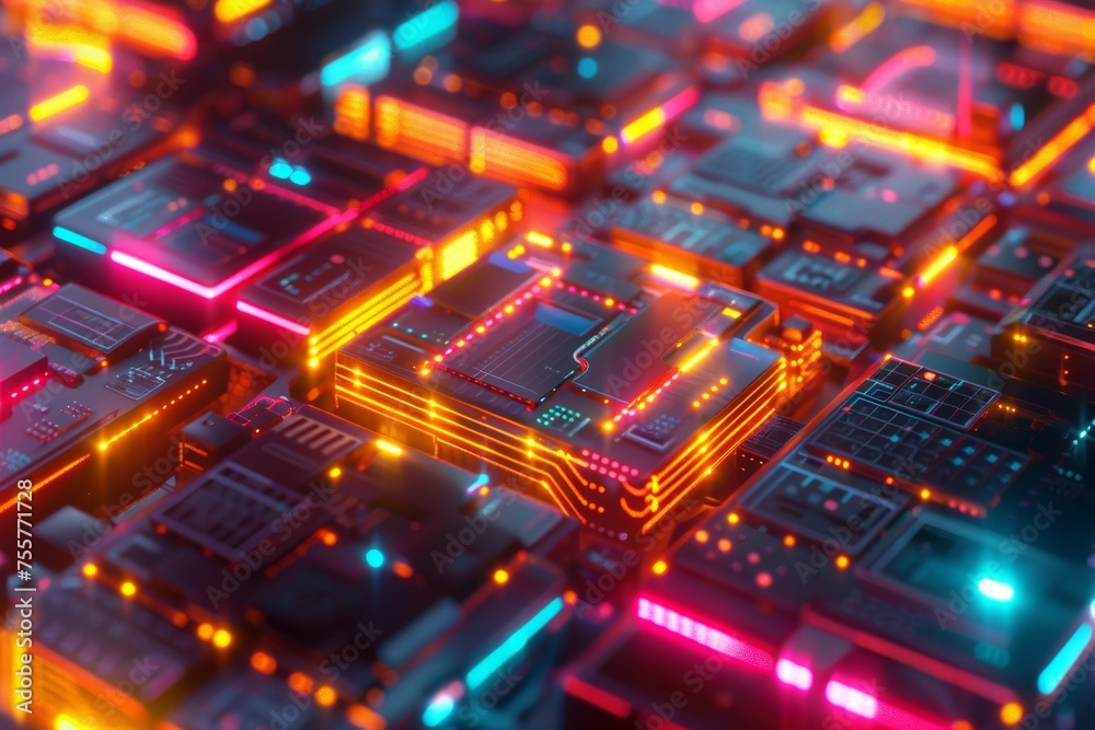 Supercomputer chips with neon tracers