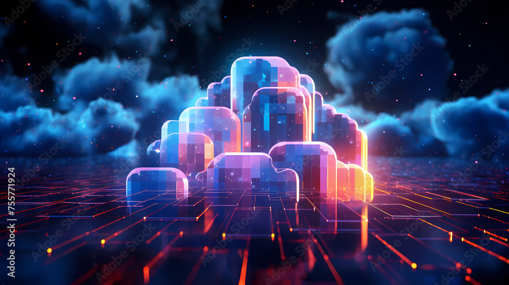 Cloud computing, realizing cloud storage through Internet connection in ...