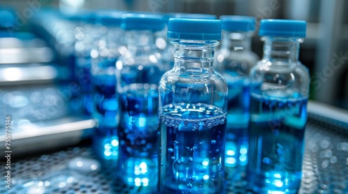  Vials Of BLue Liquid