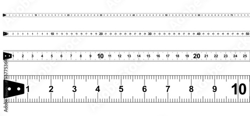 Yellow measuring tape. Working tapeline. tape measure, ruler metric measurement. Millimeter, centimeter, meter. Metric ruler mm, cm or m scale. School equipment icon. Tools sign