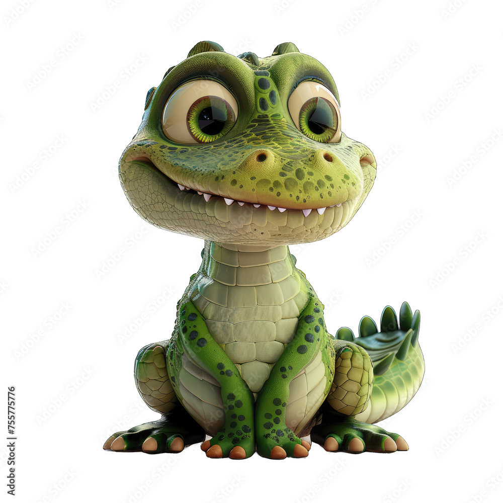 Fototapeta premium crocodile isolated on white background