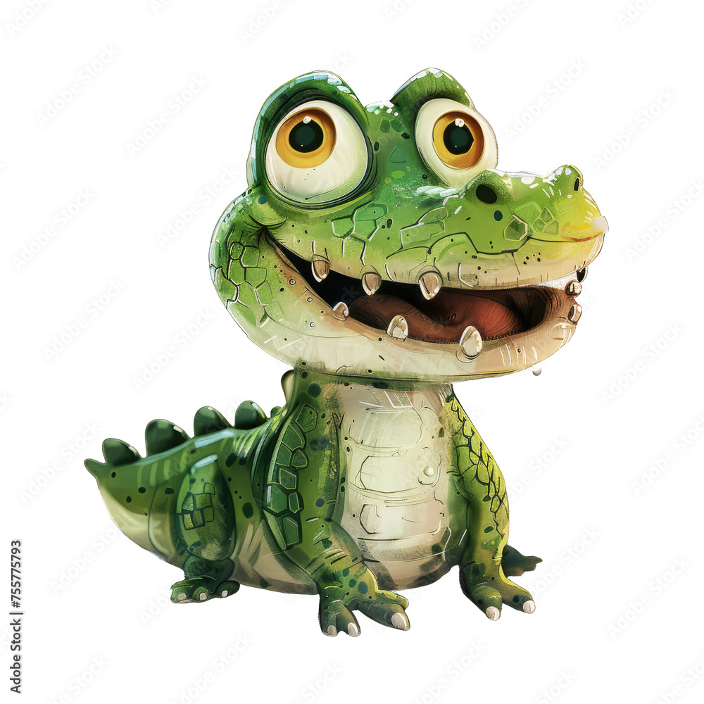 Fototapeta premium crocodile isolated on white background