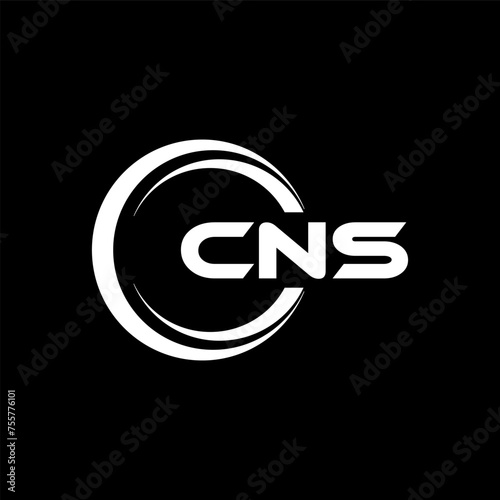 CNS letter logo design in illustration. Vector logo, calligraphy designs for logo, Poster, Invitation, etc.