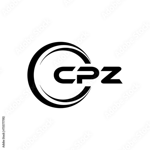 CPZ letter logo design in illustration. Vector logo, calligraphy designs for logo, Poster, Invitation, etc. photo