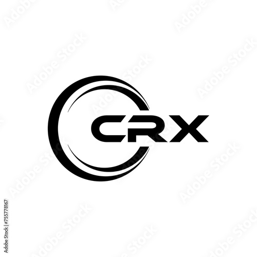 CRX letter logo design in illustration. Vector logo, calligraphy designs for logo, Poster, Invitation, etc. photo