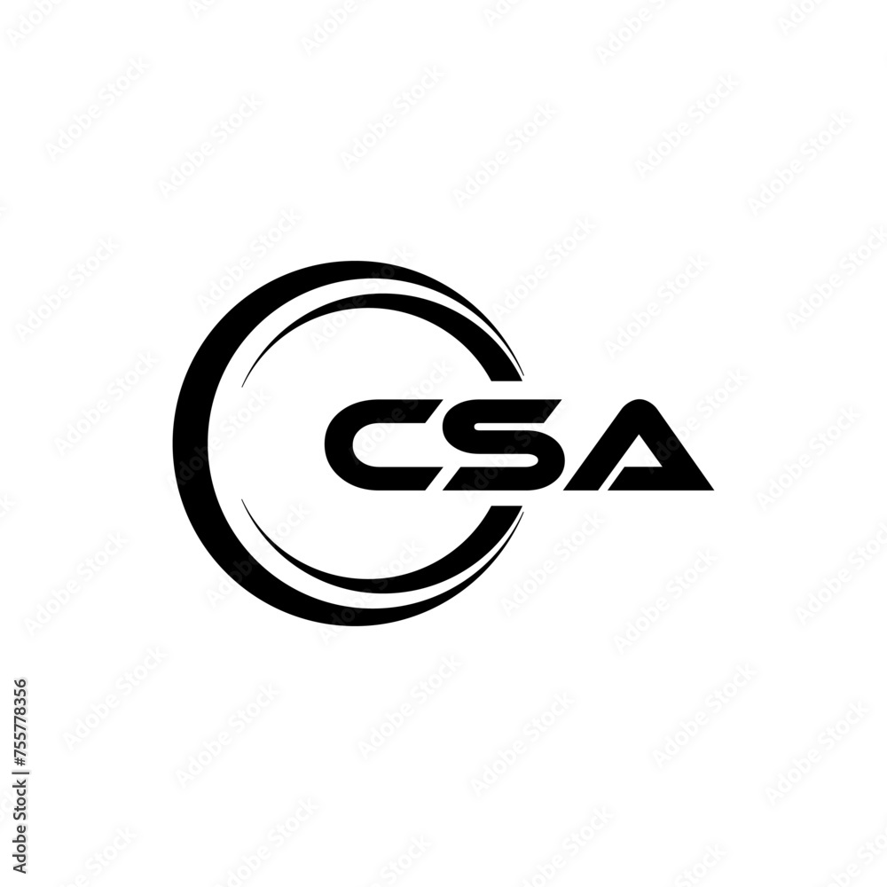 CSA letter logo design in illustration. Vector logo, calligraphy designs for logo, Poster, Invitation, etc. CSA letter logo design in illustration. Vector logo, calligraphy designs for logo, Poster, Invitation, etc.