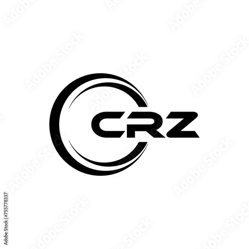 CRZ letter logo design in illustration. Vector logo, calligraphy designs for logo, Poster, Invitation, etc. photo