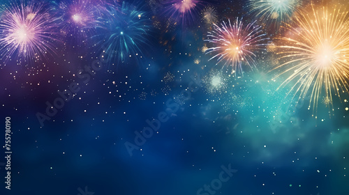 Fireworks background for celebration, holiday celebration concept