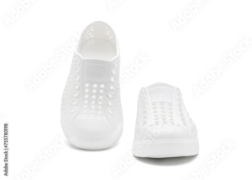 New unbranded native rubber white kids shoes, slip on shoes waterproof sandals, ultralight and comfortable classic slip-on style