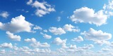 Blue Sky With White Clouds Over a Beach Generative AI