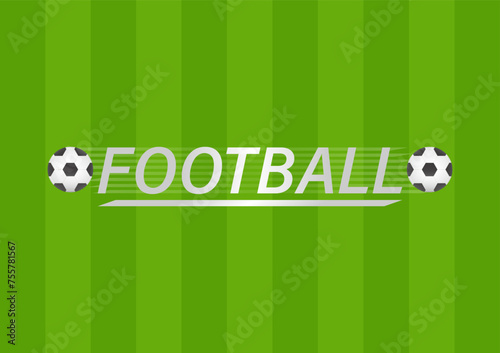 Soccer Ball or Football Background. Football championship. Soccer Banner Template for Poster. Vector Illustration. 