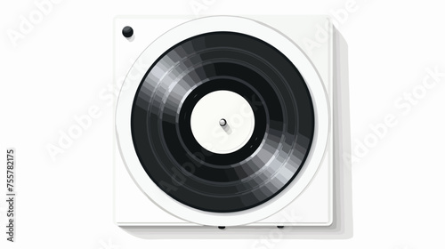 Vinyl icon white background flat vector 