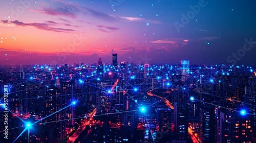 A futuristic smart city powered by 5G and IoT device