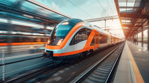 A high-speed train equipped with 5G connectivity