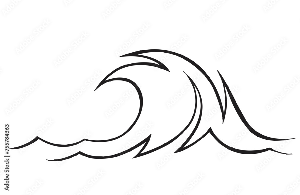 illustration of a sea wave illustration of a sea wave