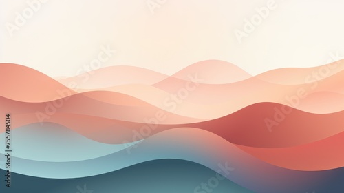 Abstract Background With Wavy Shapes