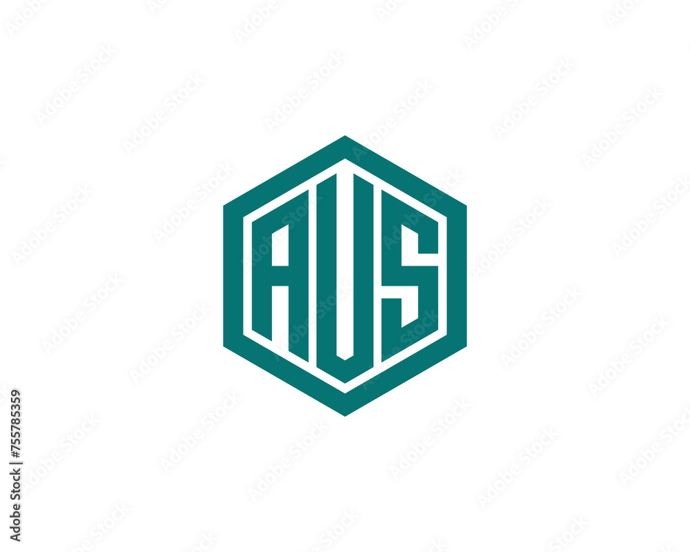 AUS logo design vector template