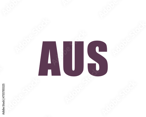 AUS logo design vector template