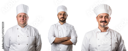 Chefs isolated on white, png