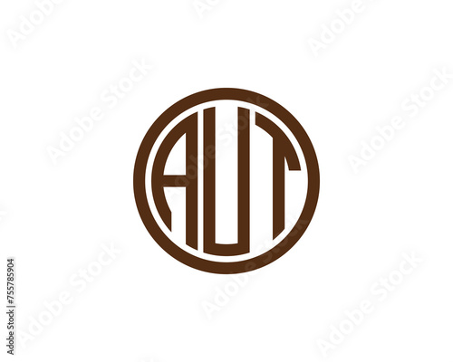 AUT logo design vector template