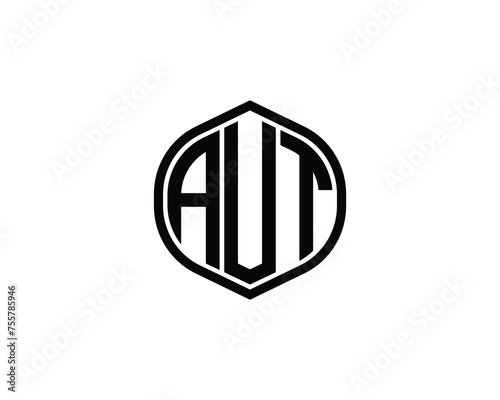 AUT logo design vector template