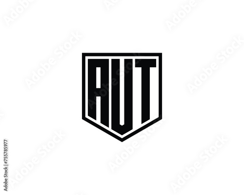 AUT logo design vector template