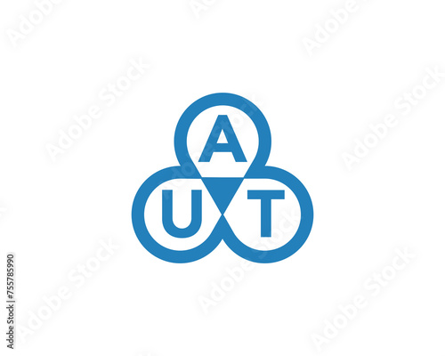 AUT logo design vector template