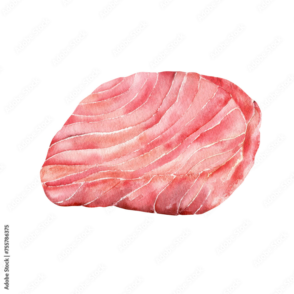 Tuna fish raw steak