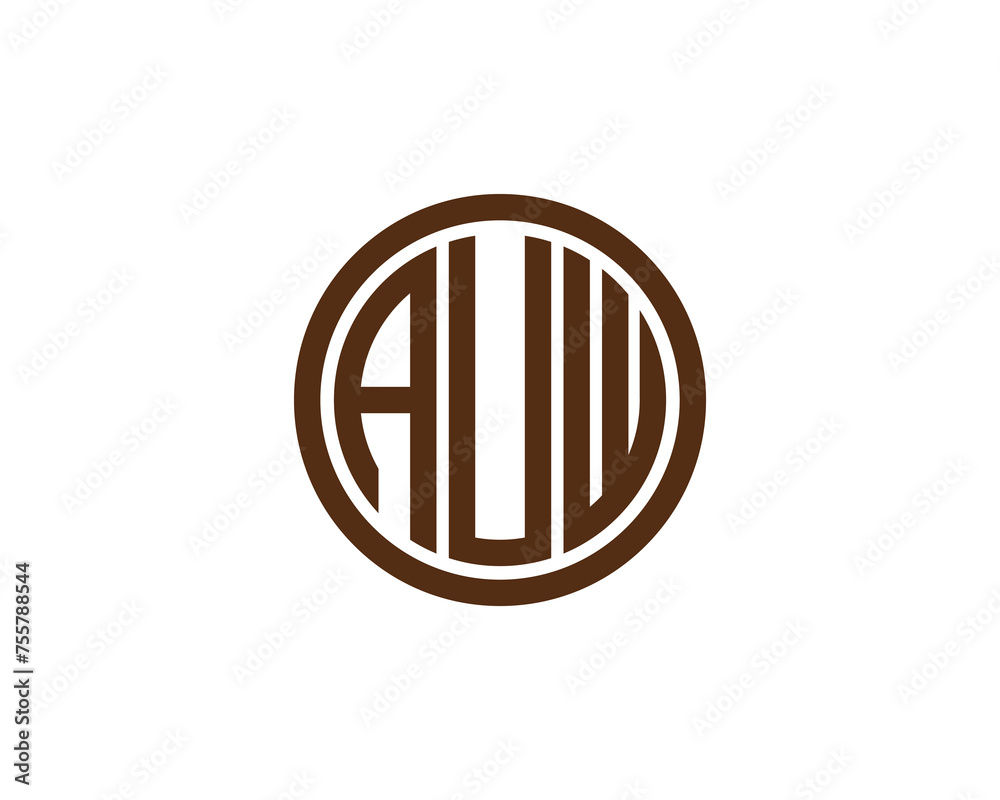AUW Logo design vector template AUW Logo design vector template