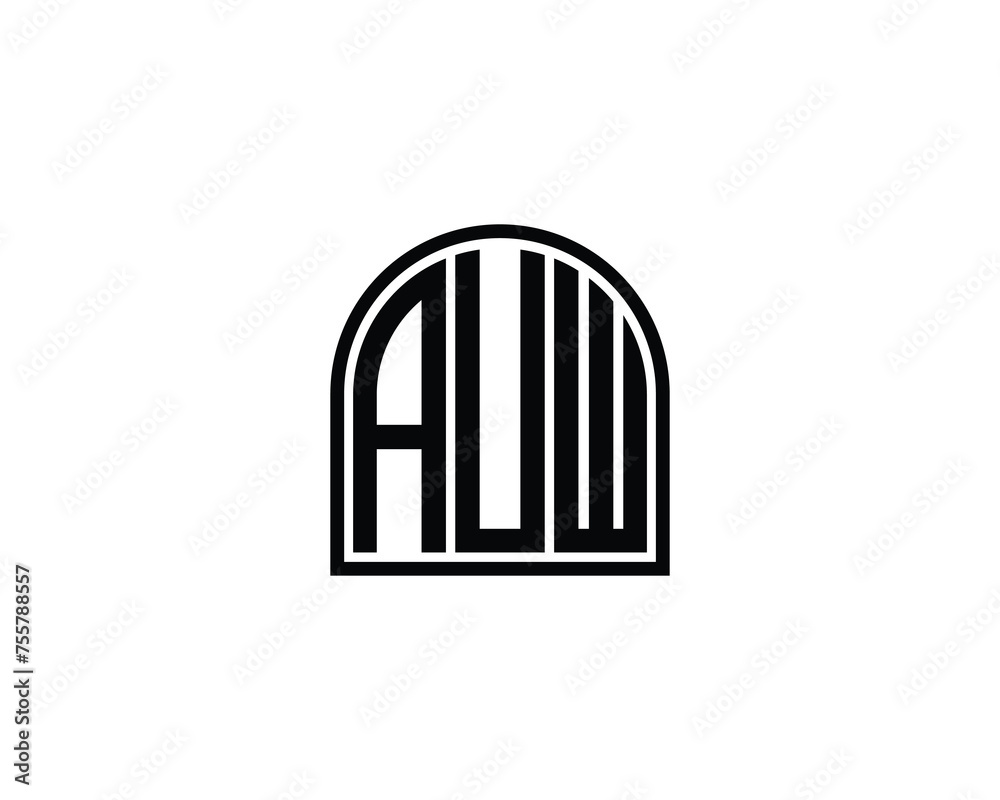 AUW Logo design vector template AUW Logo design vector template